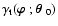 $\gamma_{\rm t}(\mbox{\boldmath$\space \varphi $ };\mbox{\boldmath$\space \theta $ }_0)$