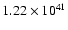$1.22\times10^{41}$