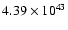 $4.39\times10^{43}$
