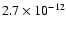 $2.7\times10^{-12}$