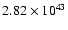 $2.82\times10^{43}$