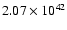 $2.07\times10^{42}$