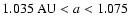 $1.035~{\rm AU} < a < 1.075$