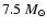 $7.5~M_{\odot}$