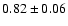 $0.82\pm0.06$