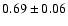 $0.69\pm0.06$