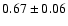 $0.67\pm0.06$