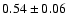 $0.54\pm0.06$