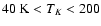 ${40~ {\rm K} < T_K < 200}$