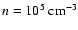 $n= 10^5 ~{\rm cm^{-3}}$