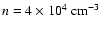 $n= 4\times 10^4 ~{\rm cm^{-3}}$