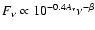 $F_{\nu} \propto
10^{-0.4A_{\nu}}\nu^{-\beta}$