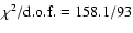 $\chi^2/{\rm d.o.f.} = 158.1/93$