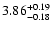 $\rm 3.86^{+ 0.19}_{- 0.18}$