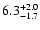 $\rm 6.3^{+ 2.0}_{- 1.7}$