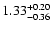 $\rm 1.33^{+ 0.20}_{- 0.36}$