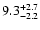 $\rm 9.3^{+ 2.7}_{- 2.2}$