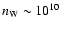 $n_{\rm W} \sim 10^{10}$