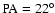 $\rm PA=22^\circ$