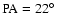 $\rm PA = 22\hbox {$^\circ $ }$