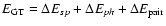 $E_{\rm GT}=\Delta E_{sp}+\Delta E_{ph}+\Delta
E_{\rm pair}$