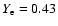 $Y_{\rm e} =0.43$
