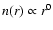 $n(r) \propto r^0$