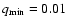 $q_{\rm min}=0.01$