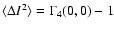 $\langle \Delta I^2 \rangle = \Gamma_4(0,0) -1$