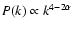 $P(k) \propto k^{4-2\alpha}$