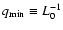 $q_{\rm min} \equiv L_0^{-1}$