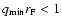 $q_{\rm min} r_{\rm F} < 1$