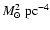 $M_\odot^2 ~{\rm pc}^{-4}$