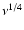 $\nu^{1/4}$
