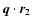 $\vec{q} \cdot \vec{r}_2$