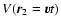 $V(\vec{r}_2= \vec{v} t)$