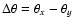 $\Delta \theta= \theta_{x}-\theta_{y}$
