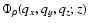 $\Phi_\rho(q_x,q_y,q_z; z)$