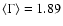 $\langle \Gamma\rangle=1.89$