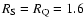 $R_{\rm S}=R_{\rm Q}=1.6$