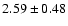 $2.59\pm0.48$