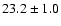 $23.2\pm1.0$