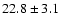 $22.8\pm3.1$