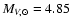 $M_{V,\odot} = 4.85$