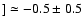 $]\simeq-0.5\pm0.5$