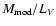 $M_{\rm mod}/L_V$