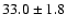 $33.0\pm1.8$