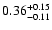 $\rm0.36^{+0.15}_{-0.11}$