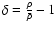 $\delta = \frac{\rho}{\bar\rho} - 1$
