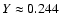 $Y \approx 0.244$